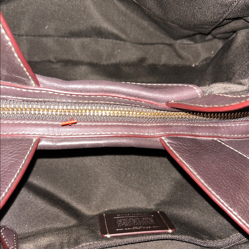 Coach Lexy Tan and Brown Signature Canvas Shoulder Bag NWOT - Picture 8 of 9